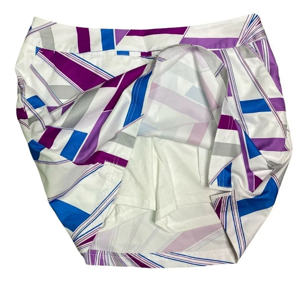 Adidas Climacool Geometric Print Stretch Skort Size 10